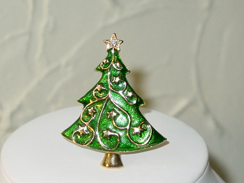 Weiss Christmas Tree Brooch