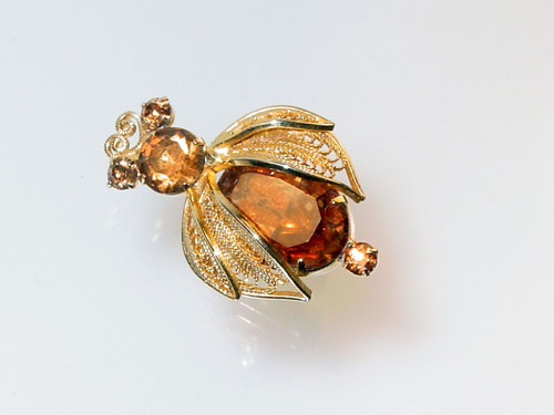 1940s Napier Rose Gold Sterling Clip Brooch