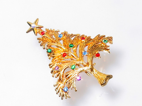 White Pine Christmas Tree Brooch Eisenberg Ice