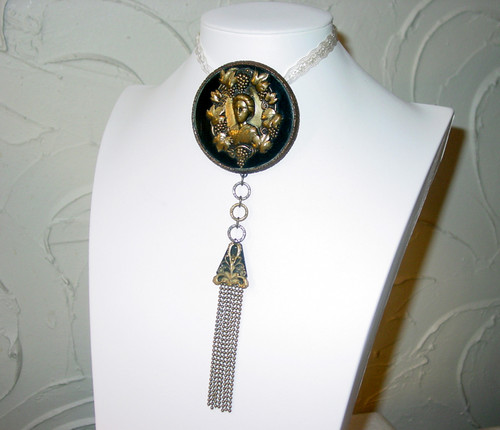 Shown on Ribbon. Can be used as Pendant.