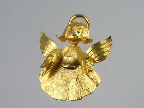 JJ Blue Eyed Angel Brooch