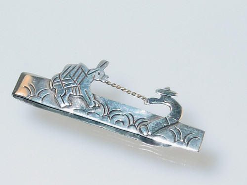 1940's Taxco Mexico Sterling Tie Bar