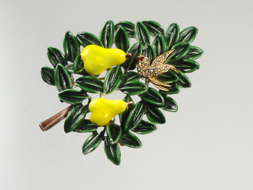 Partridge Pear Tree Brooch