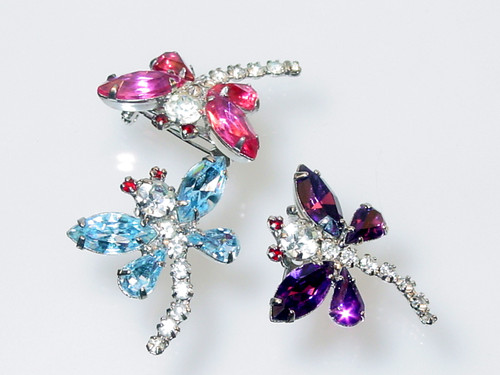 1960's Marquise Dragonfly Scatter Pins Set