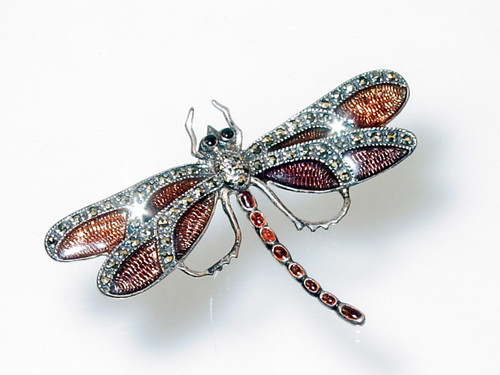 1980's Sterling Marcasite Brooch by Heirloom 73/Vintage Creations