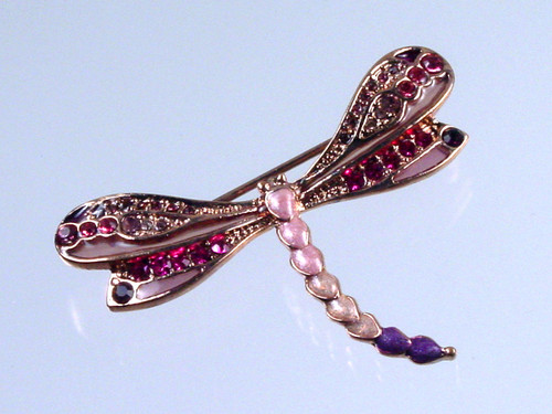 Liz Claiborne Pink Dragonfly Pin
