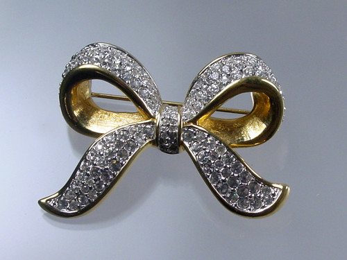 Swarovski Crystal Pave Bow Brooch Swarovski Crystal Pave Bow Brooch