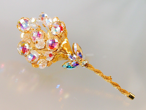 Huge crystal bouquet brooch Huge crystal bouquet brooch