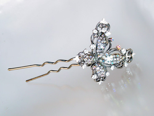Butterfly crystal hair fork Butterfly crystal hair fork