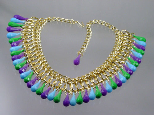 Bib Fringe Briolette Necklace