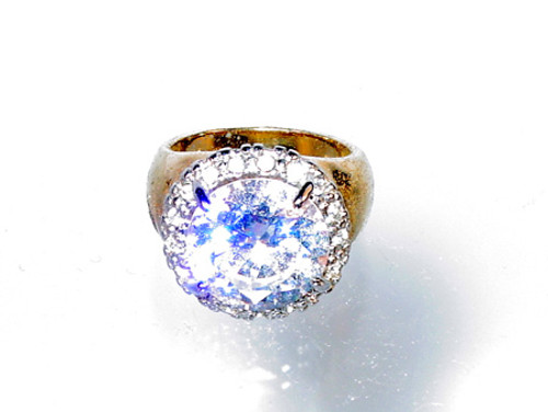 Large Cubic Zirconia Cocktail Ring