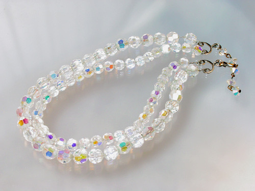 Double Strand Crystal Necklace