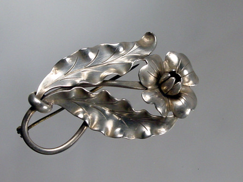 銀製RIX SILVER 花模様 ボウル 97g 1984 Towle Sterling Silver Ornament Floral Medallion
