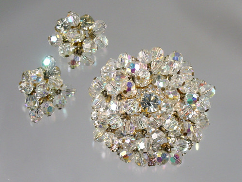 Juliana Large Cluster Brooch & Earrings Juliana Large Cluster Brooch & Earrings