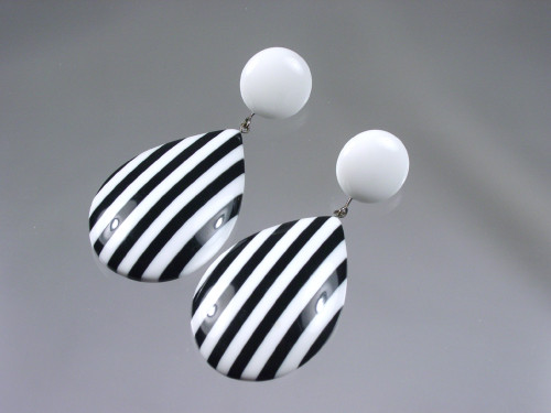 1980's Laminated Huge Earrings 1980's Laminated Huge Earrings