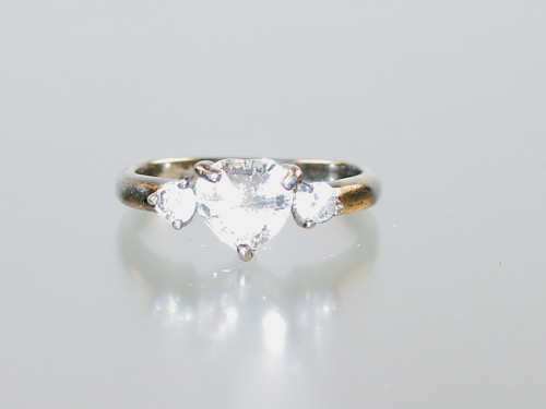 Sterling Crystal Heart Ring Sterling Crystal Heart Ring