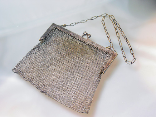 Antique German Silver Mesh Purse Whiting & Davis Antique German Silver Mesh Purse Whiting & Davis