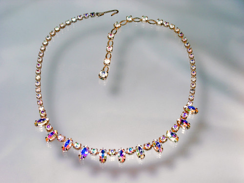 Weiss Aurora Borealis Marquise Necklace Weiss Aurora Borealis Marquise Necklace