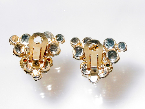 Tiered Rivet Clip Earrings Back