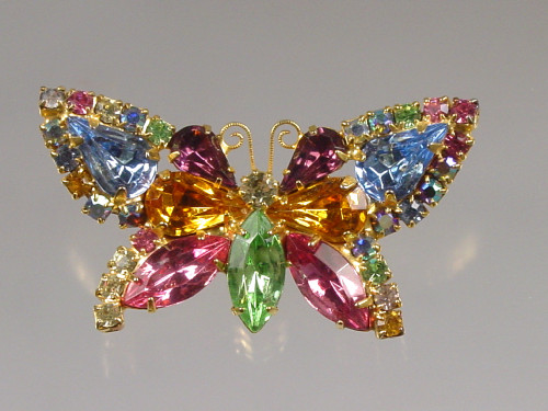 Multicolor Rhinestone Butterfly Brooch Multicolor Rhinestone Butterfly Brooch
