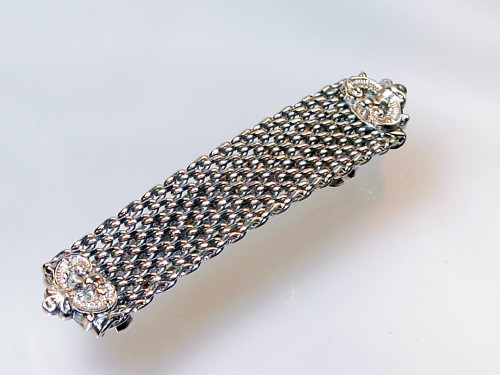 1980s Chain Mail French Barrette 1980s Chain Mail French Barrette