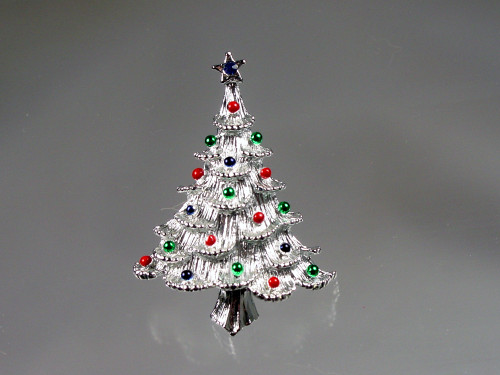 Gerrys Silver Christmas Tree Pin