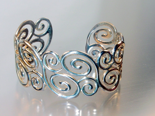 Ornate Sterling Silver Cuff Bracelet