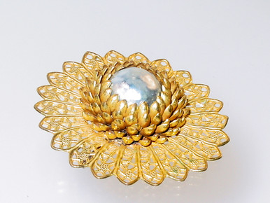 Miriam Haskell Faux Mabe Pearl Brooch