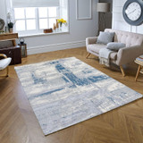 Lamit rug-Grey Azure Blue-Medium Pile-Multiple Sizes