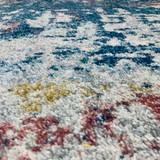 Serres rug - Blue & Multi-colour - Distressed Design Serres rug - Blue & Multi-colour - Distressed Design