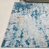 Serres rug - Blue & Multi-colour - Distressed Design Serres rug - Blue & Multi-colour - Distressed Design
