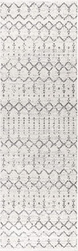 Boho rug-Cream Grey-Low Pile-Distressed Design-Multiple Sizes