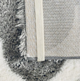 Abas rug-Grey Cream-Fluffy Pile-Multiple Sizes
