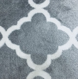 Abas rug-Grey Cream-Fluffy Pile-Multiple Sizes