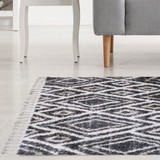 Mahek rug-White Grey-High Pile-Multiple Sizes