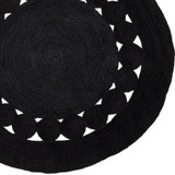 Choro Round  rug-Black-Low Pile-Multiple Sizes
