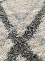 Musa rug-White Grey-Beige-High Pile 150 x 230 cm (4.9 x 7.5 ft)