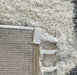 Musa rug-White Grey-Beige-High Pile 150 x 230 cm (4.9 x 7.5 ft)