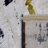 Pyrgos rug-Beige Navy Blue-Medium Pile 150 x 230 cm (4.9 x 7.5 ft)