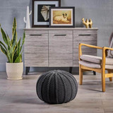Istanbul Cotton Pouf Black (Made on order)