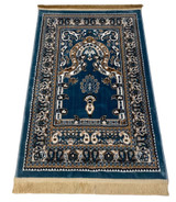 Prayer Mat Teal-Blue-Medium Pile 80 x 125 cm (2.6 x 4.1 ft)