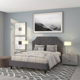 Thomas Upholstered Bed (Choose size, fabric, colour & legs)