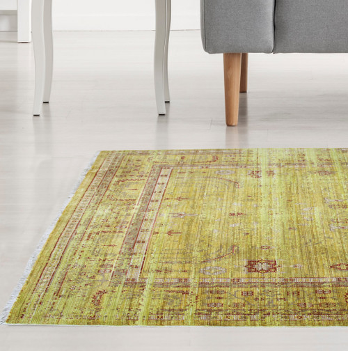 Pollux rug-Yellow Orange-Low Pile 160 x 250 cm (5.2 x 8.2 ft)