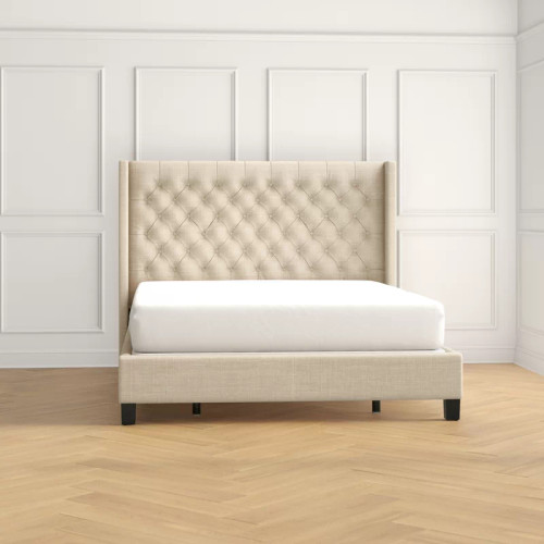 Leslie Upholstered Bed (Choose size, fabric, colour & legs)