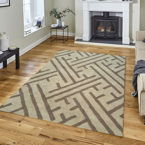 Cairo rug - Wool - Beige Brown - 120x170 cm