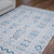 Agia Moroccan Style Rug-Cream Blue-Low Pile-Distressed Design-Multiple Sizes Agia Moroccan Style Rug-Cream Blue-Low Pile-Distressed Design-Multiple Sizes