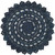 Almyros Round  rug-Navy Blue -Low Pile-Multiple Sizes