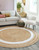 Istanbul Round rug-Natural Beige White-Low Pile-Multiple Sizes