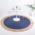 Antalya Round  rug-Natural Beige Navy Blue-100 % Jute Low Pile-Multiple Sizes