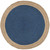 Antalya Round  rug-Natural Beige Navy Blue-100 % Jute Low Pile-Multiple Sizes